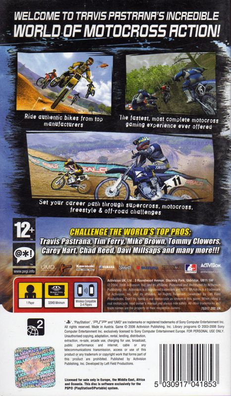 Back Cover for MTX Mototrax (PSP)