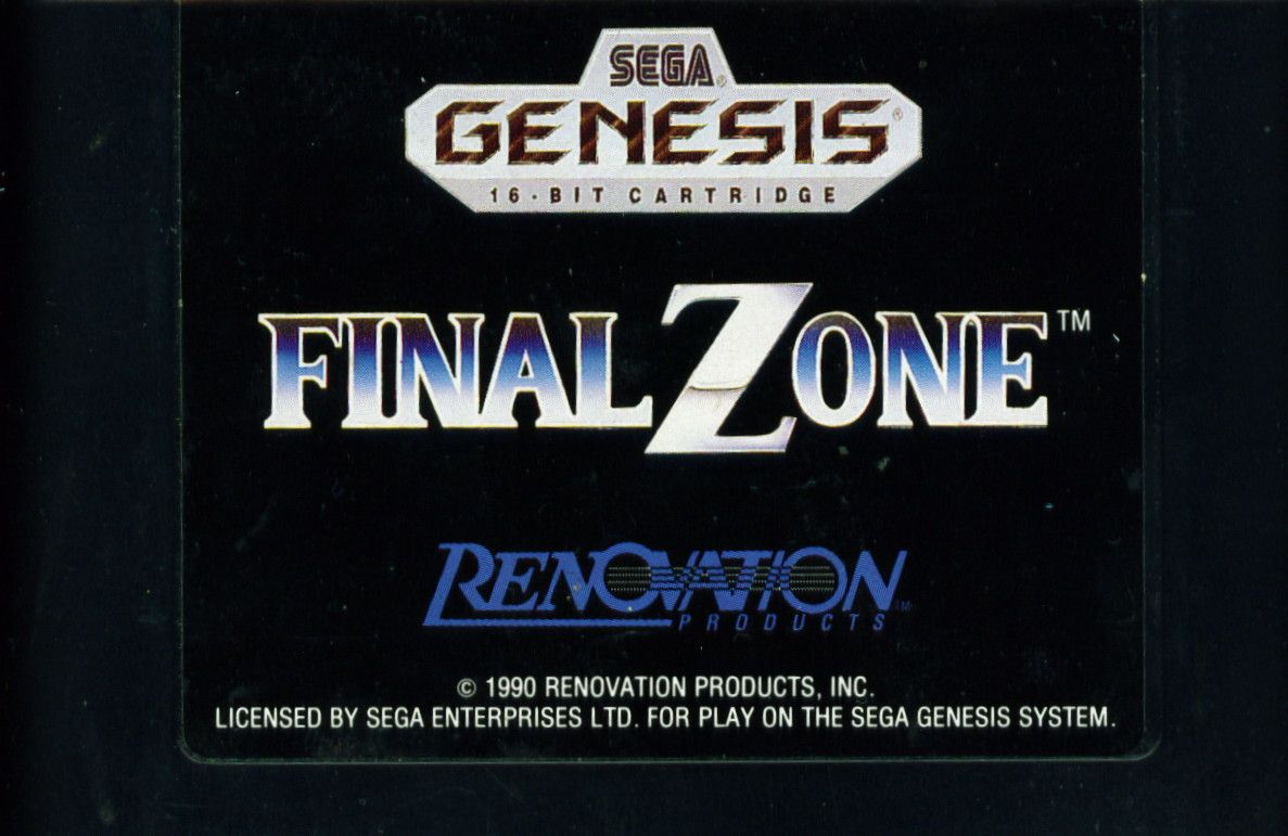 Media for Final Zone (Genesis)