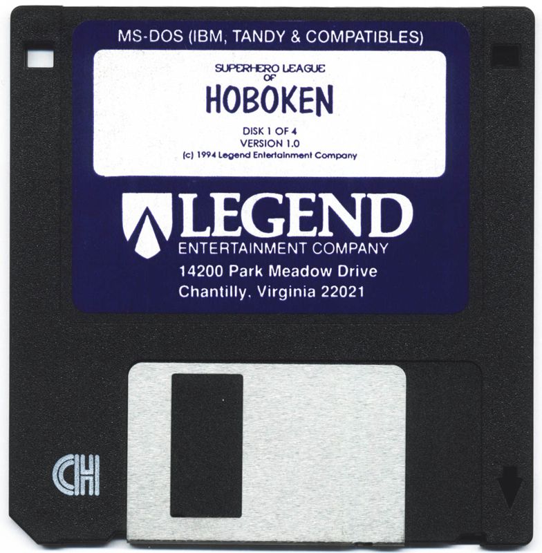 Media for Superhero League of Hoboken (DOS) (3.5" Floppy Disk release): Disk 1
