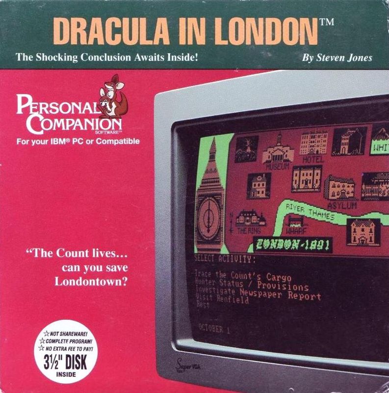 Front Cover for Dracula in London (DOS) (3 1/2" Personal Companion release)