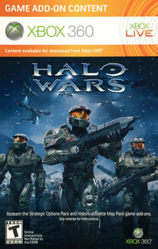 Other for Halo Wars: Platinum Hits (Xbox 360) (Platinum Hits release): DLC Code - Front