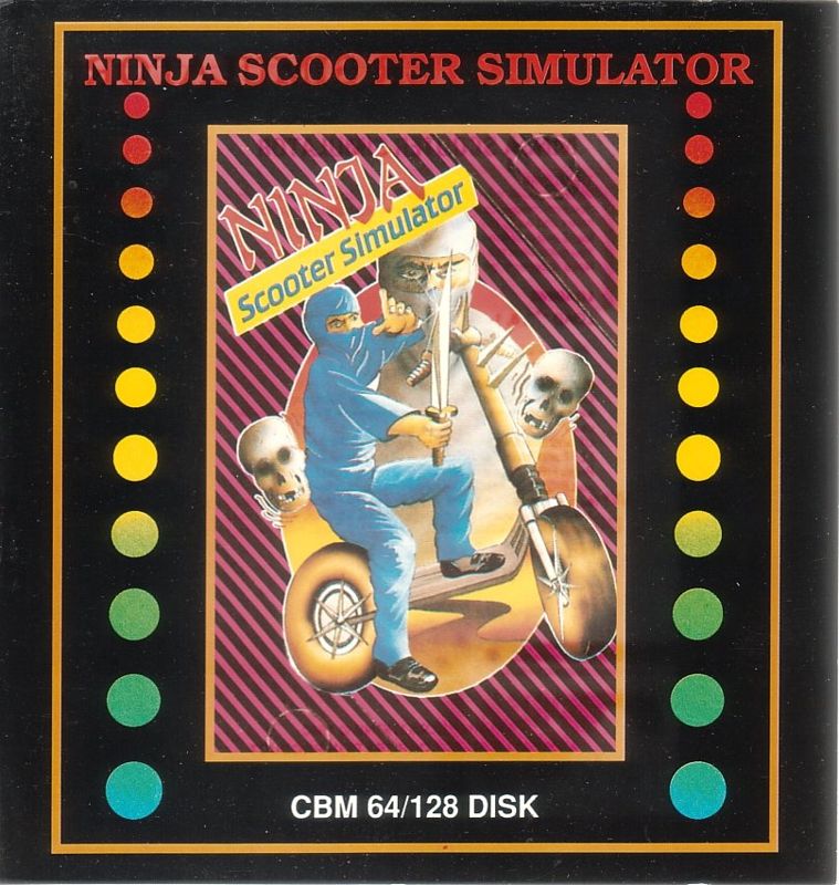 Front Cover for Ninja Scooter Simulator (Commodore 64) (Re-Release PLC (Prism Leisure Corp.))