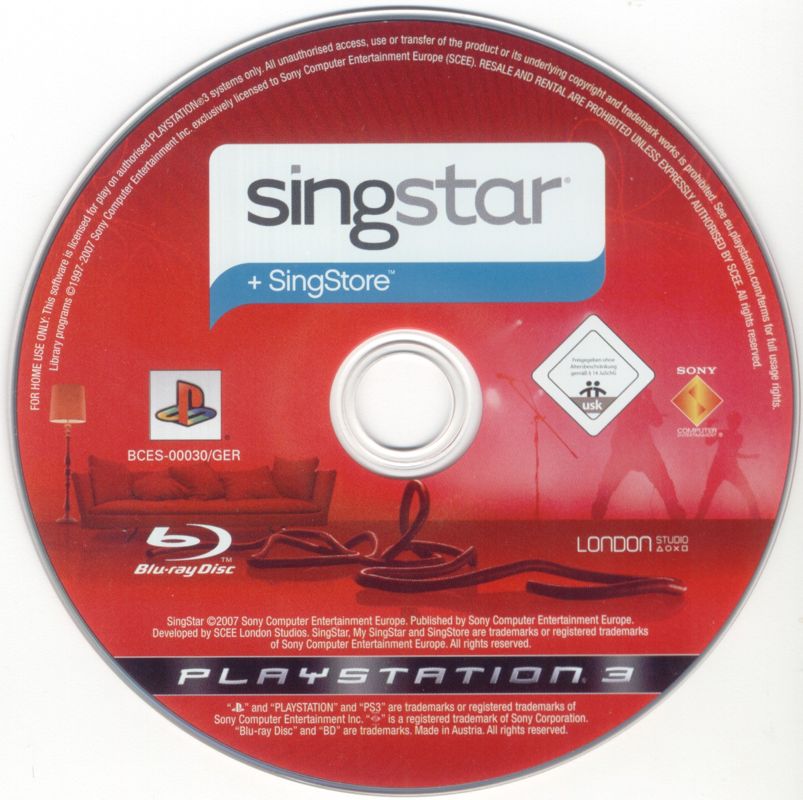 Media for SingStar (PlayStation 3)