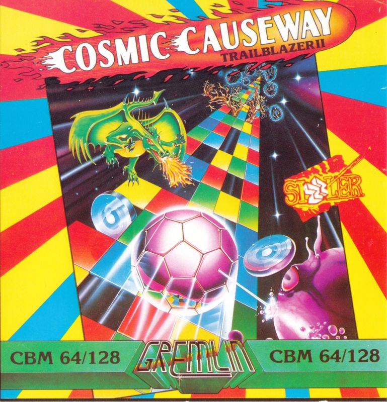 Front Cover for Cosmic Causeway: Trailblazer II (Commodore 64) (PLC Re-Release)