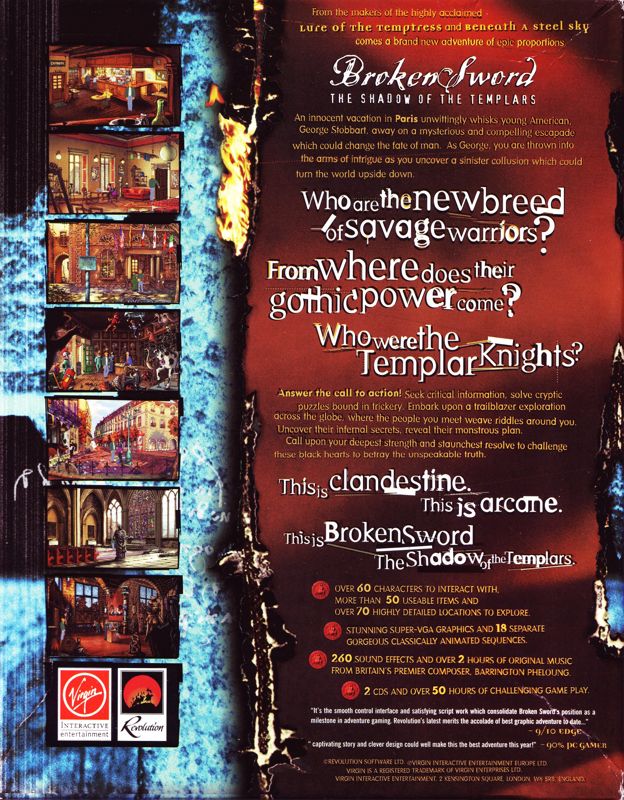 Back Cover for Circle of Blood (Windows) (Alternate release)