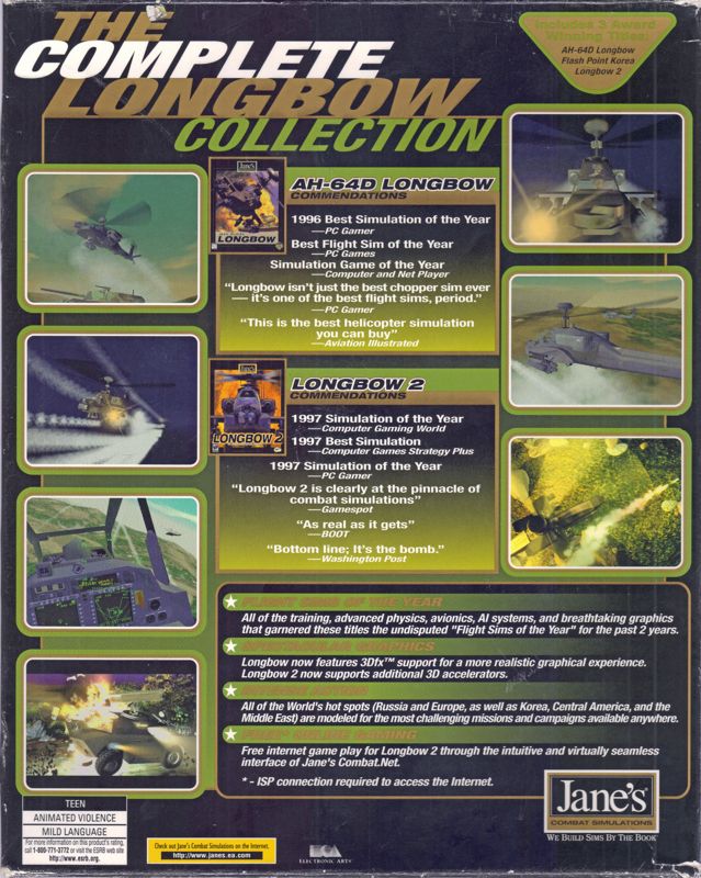 Back Cover for Jane's Combat Simulations: Longbow - Anthology (DOS)