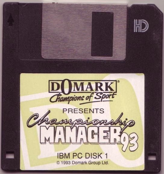 Media for Championship Manager 93 (DOS): Disk 1/3