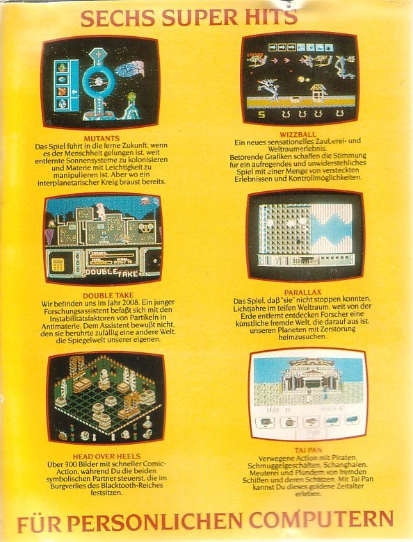Back Cover for Ocean's All Star Hits (Commodore 64)