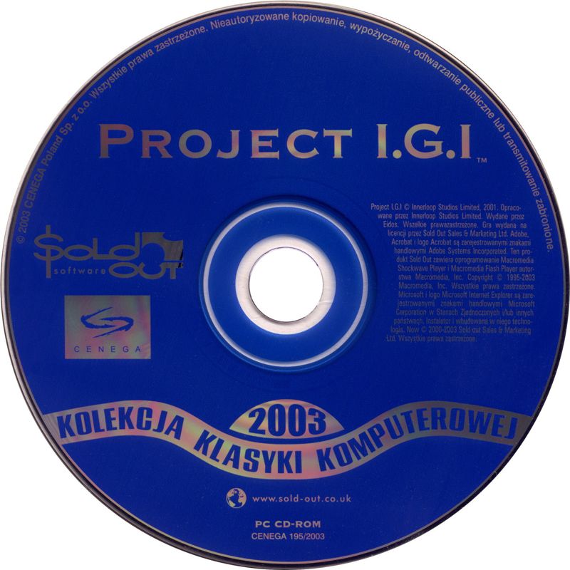 Media for Project IGI: I'm Going In (Windows) (Kolekcja Klasyki Komputerowej 2003 release)
