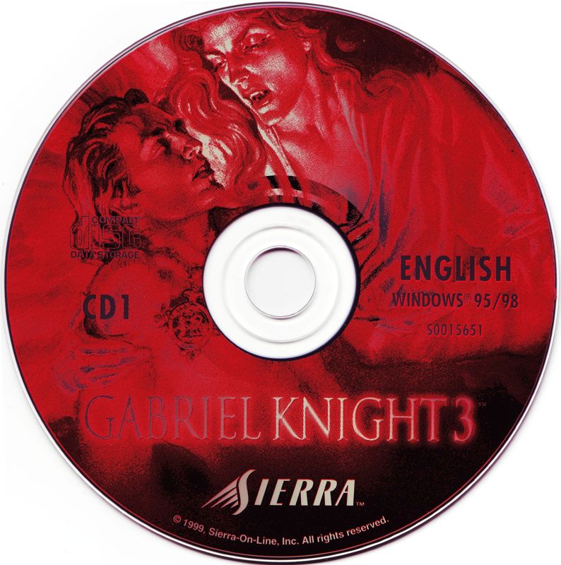 Media for Gabriel Knight 3: Blood of the Sacred, Blood of the Damned (Windows) (Sierra Originals release): Disc 1/3