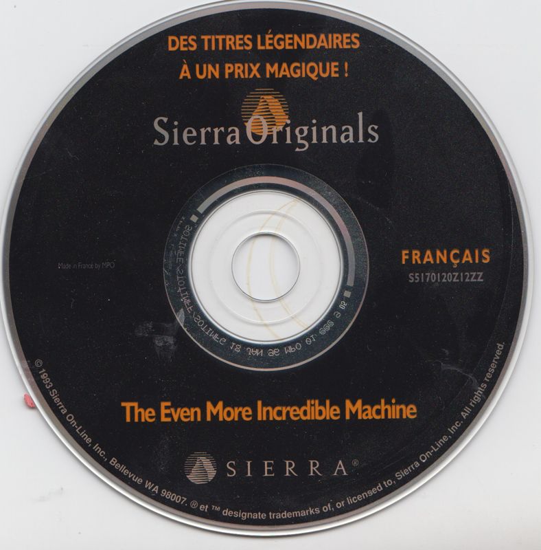 Media for The Even More! Incredible Machine (DOS) (Sierra Originals release (1995))
