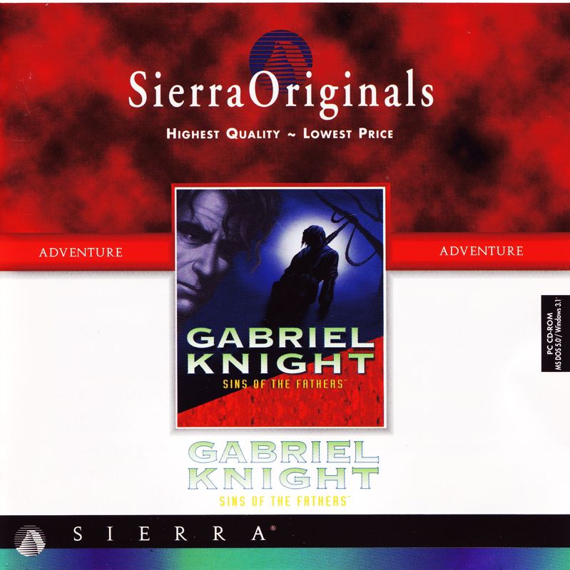 Other for Gabriel Knight: Sins of the Fathers (DOS and Windows 3.x) (SierraOriginals release): Jewel Case - Front