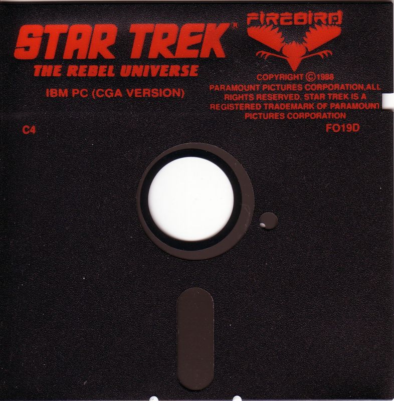 Media for Star Trek: The Rebel Universe (DOS): CGA Version Disc