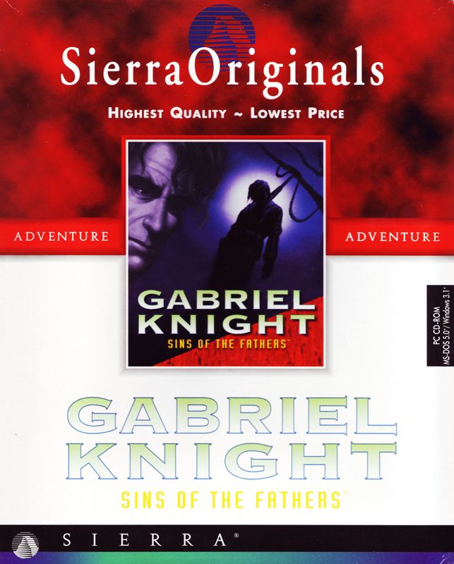 Front Cover for Gabriel Knight: Sins of the Fathers (DOS and Windows 16-bit) (SierraOriginals release)