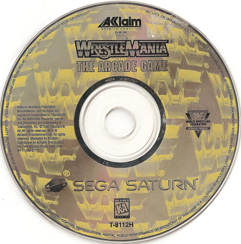 Media for WWF WrestleMania (SEGA Saturn)