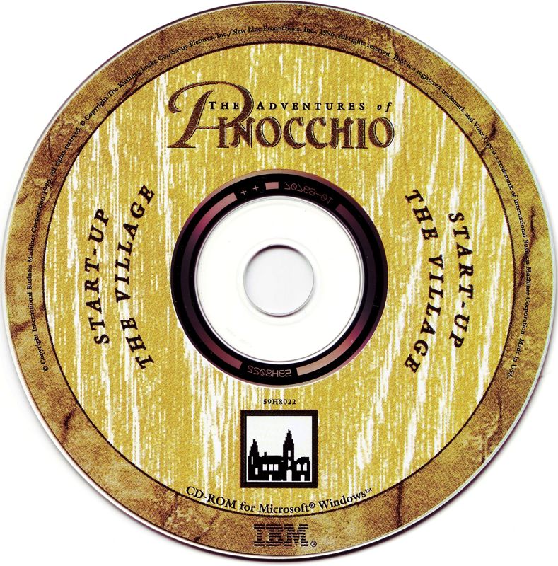 Media for The Adventures of Pinocchio (Windows): CD - The Village