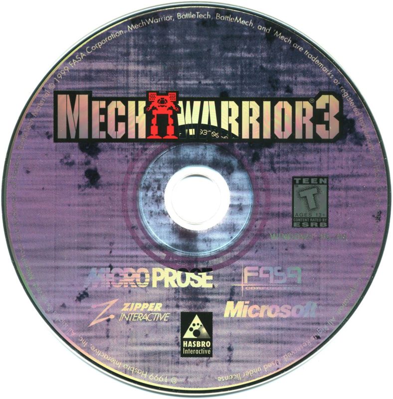 Media for MechWarrior 3: Gold Edition (Windows): MechWarrior 3 Disc