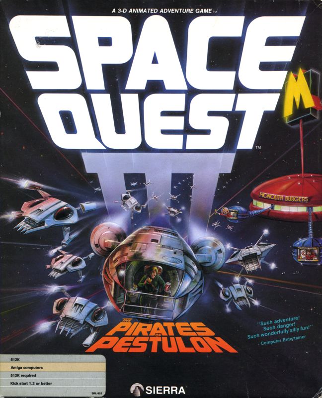 Front Cover for Space Quest III: The Pirates of Pestulon (Amiga)