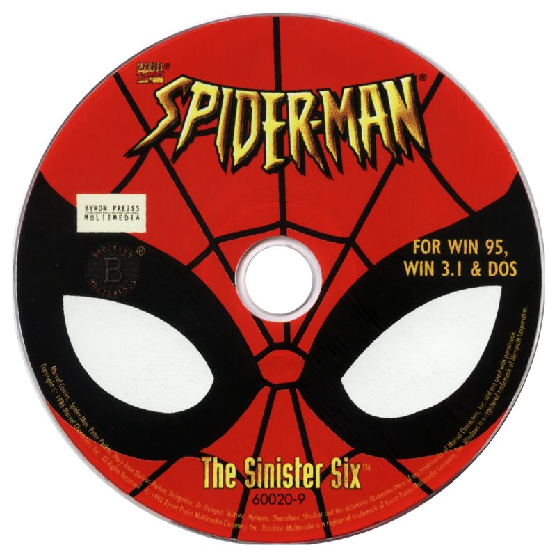 Media for Marvel Comics Spider-Man: The Sinister Six (DOS and Windows 3.x)