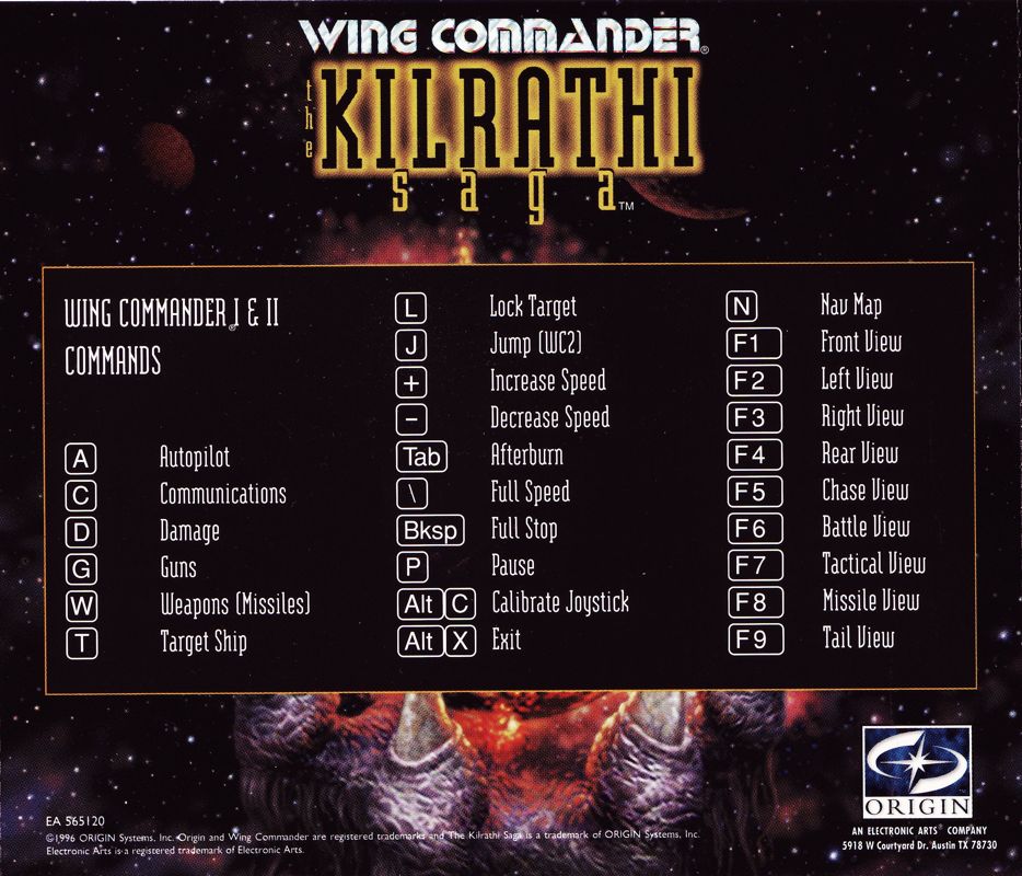 Other for Wing Commander: The Kilrathi Saga (Windows): Jewel Case 1 - Back