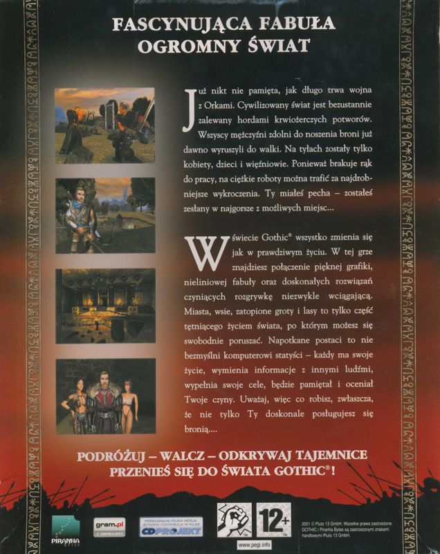 Back Cover for Gothic (Windows) (re-release)