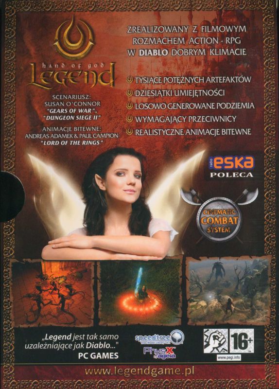Back Cover for Legend: Hand of God (Windows)