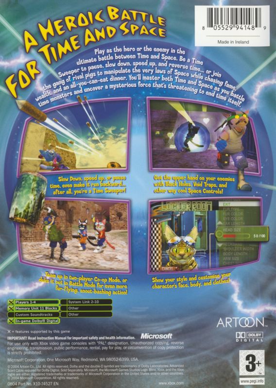 Back Cover for Blinx 2: Masters of Time & Space (Xbox)