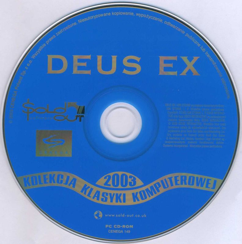 Media for Deus Ex (Windows) (Kolekcja Klasyki Komputerowej release)