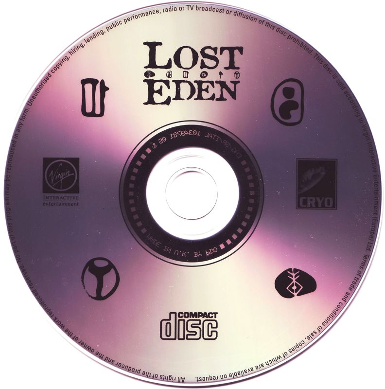 Media for Lost Eden (DOS) (White Label release)