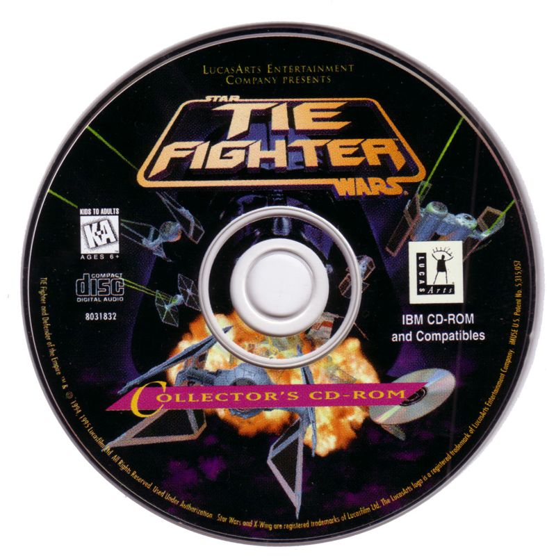 Media for The LucasArts Archives: Vol. II - Star Wars Collection (DOS and Windows): <i>TIE Fighter</i> disc
