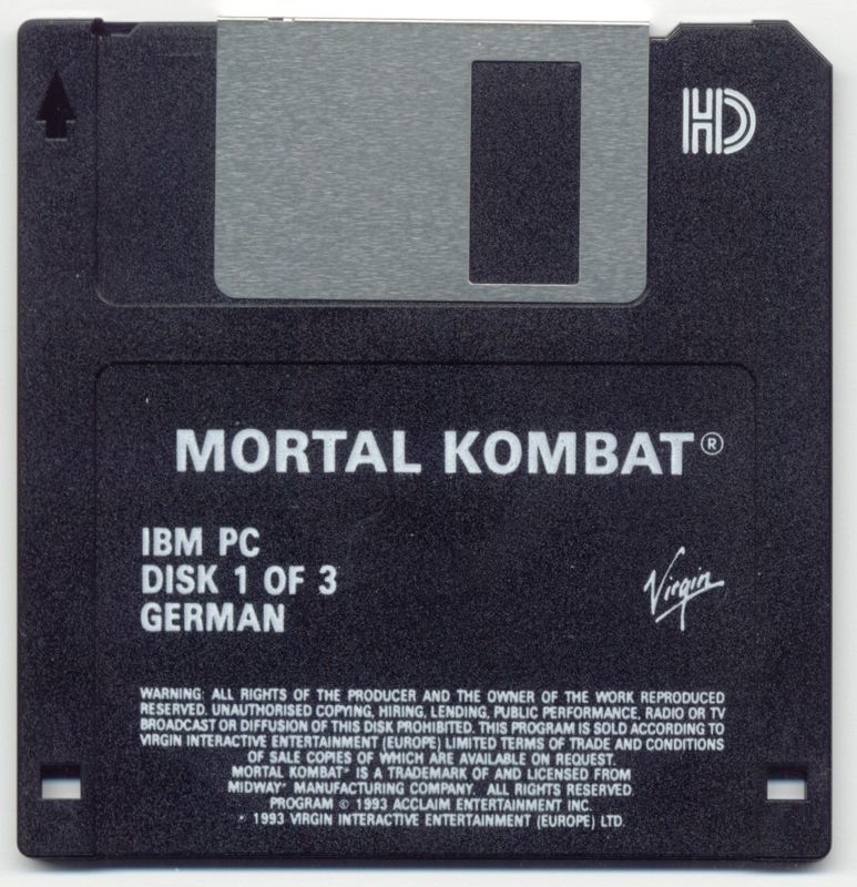 Media for Mortal Kombat (DOS): Disk 1/3