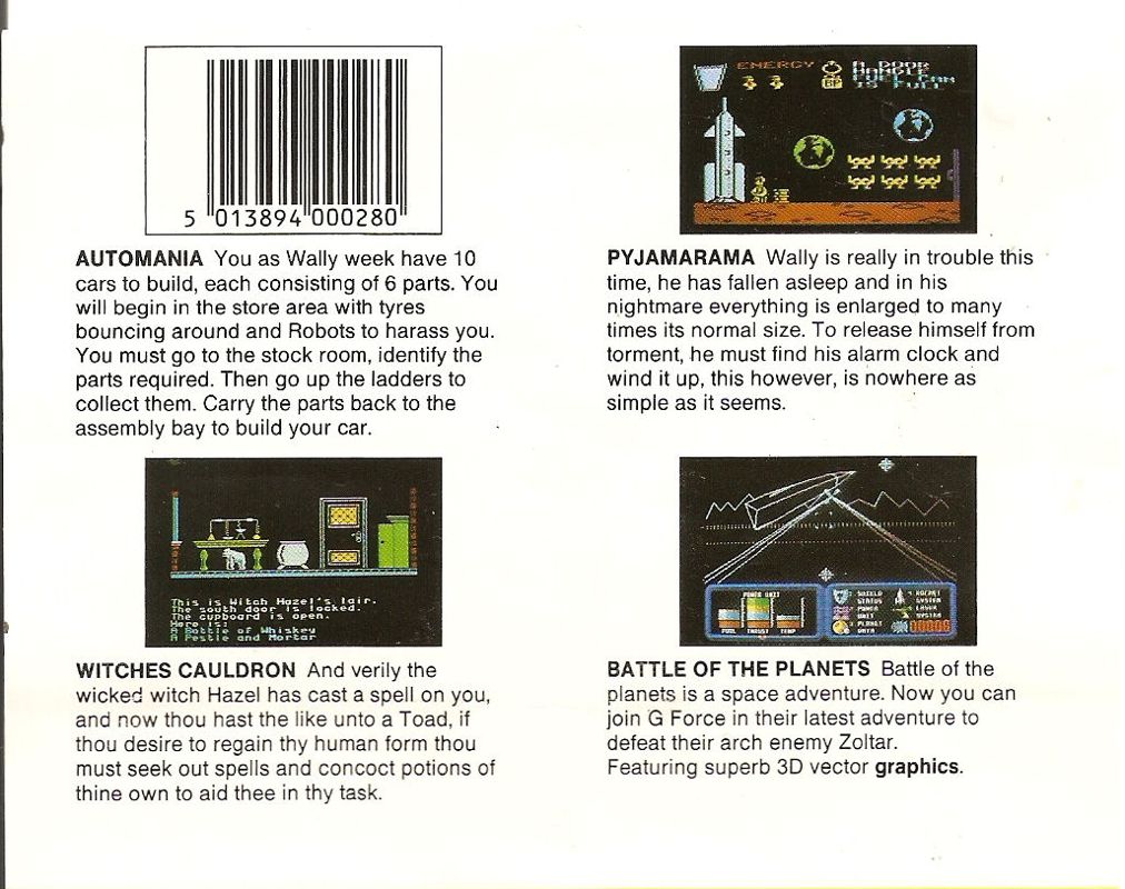 Back Cover for Mikro Gen Classic Collection No2 (Commodore 64)