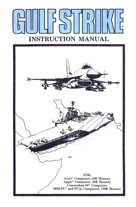 Manual for Gulf Strike (Apple II and Commodore 64): Front