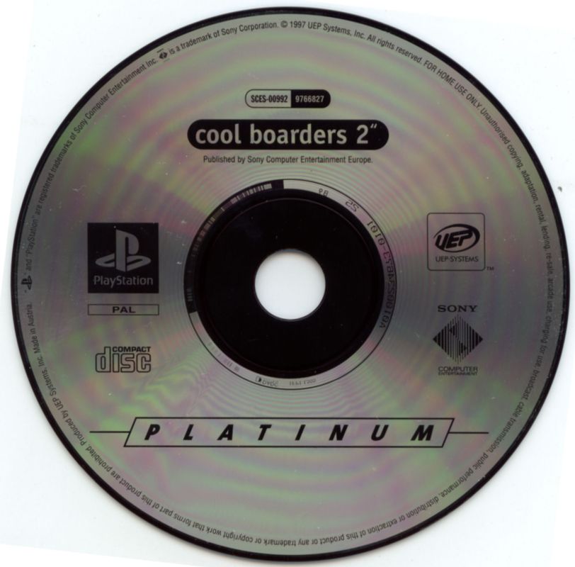 Media for Cool Boarders 2 (PlayStation) (Platinum Version)