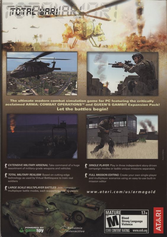 Back Cover for ArmA: Armed Assault - Gold Edition (Windows)