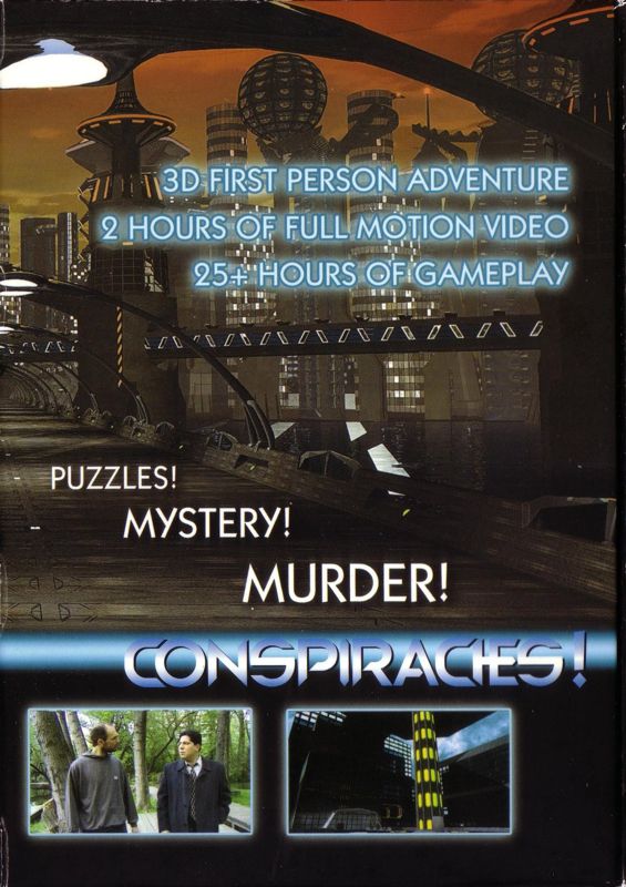 Inside Cover for Conspiracies (Windows): Right Flap