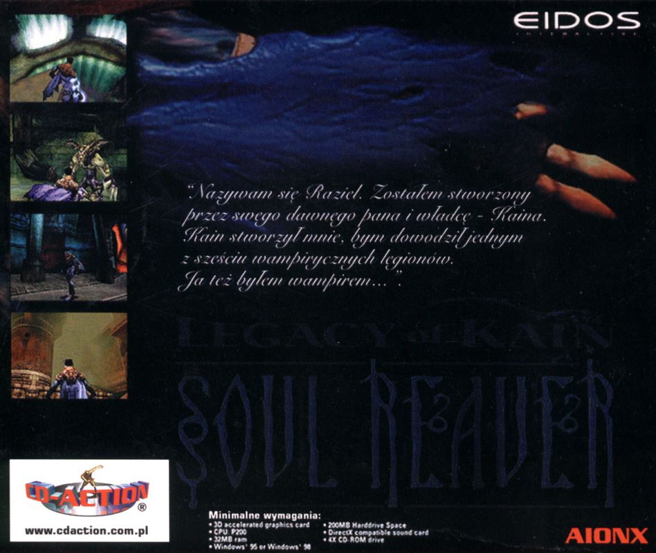 Back Cover for Legacy of Kain: Soul Reaver (Windows) (CD-Action #74 (6/2002) covermount )