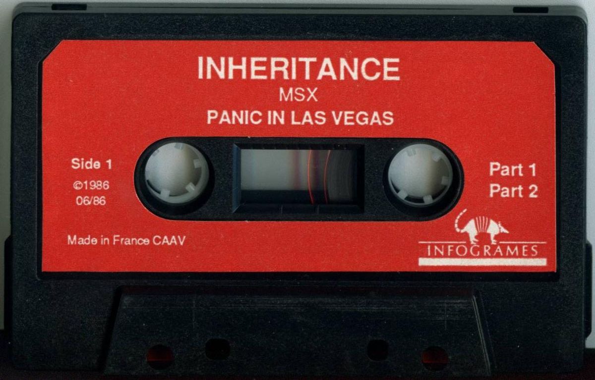 Media for The Inheritance: Panic in Las Vegas (MSX)