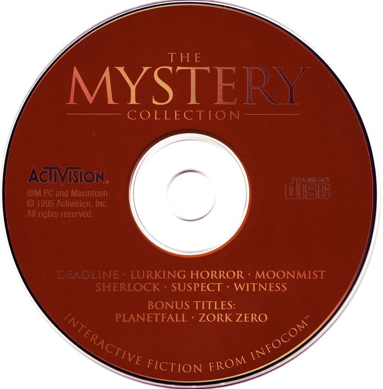 Media for The Mystery Collection (DOS and Macintosh)