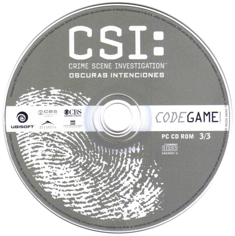 Media for CSI: Crime Scene Investigation - Dark Motives (Windows): Disc 3