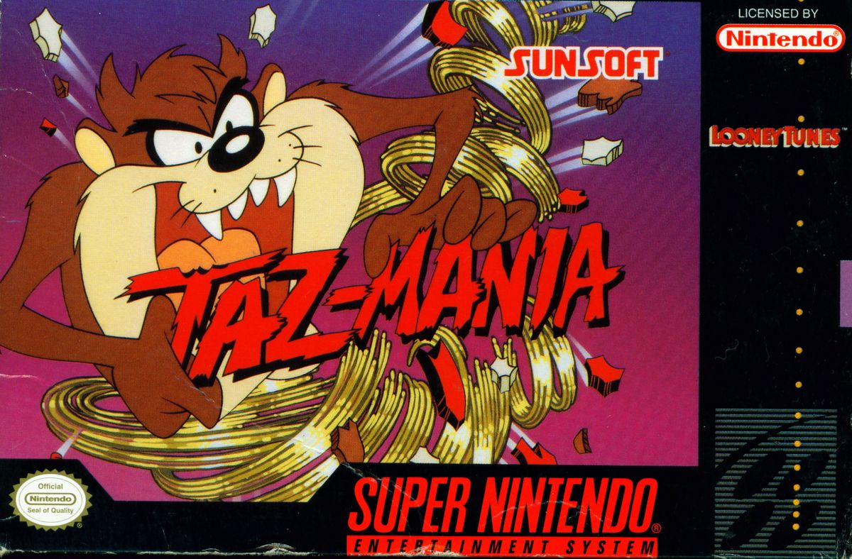Front Cover for Taz-Mania (SNES)