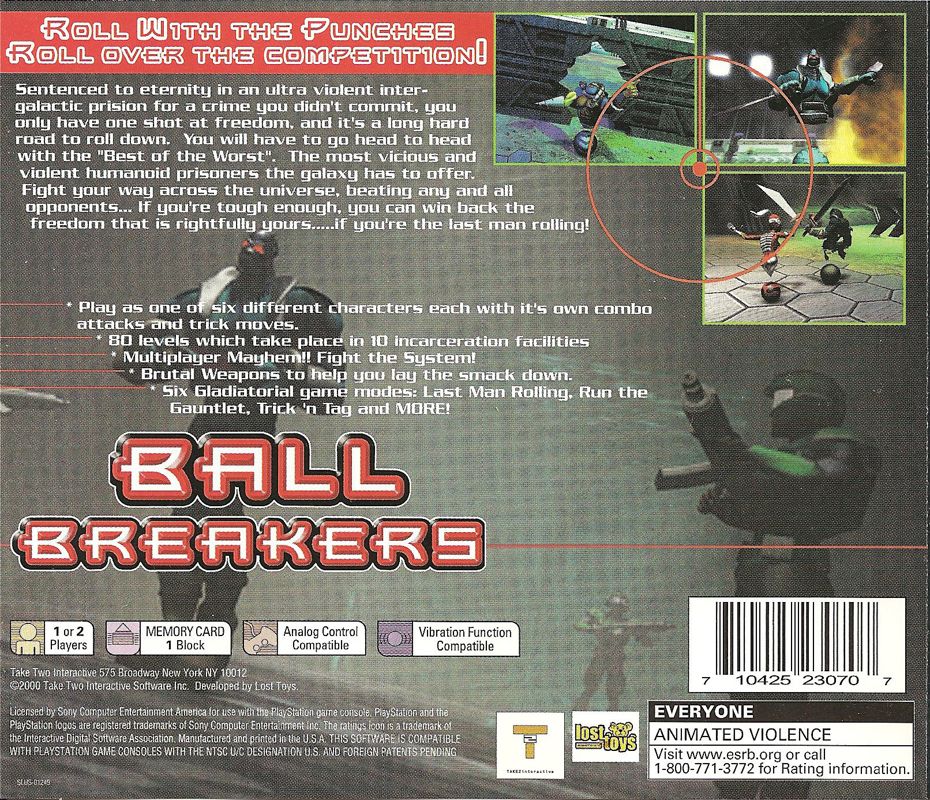Back Cover for Ball Breakers (PlayStation)