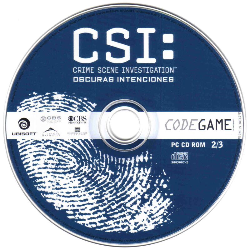 Media for CSI: Crime Scene Investigation - Dark Motives (Windows): Disc 2