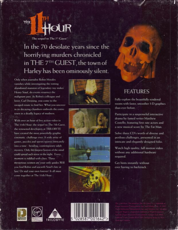 Back Cover for The 11th Hour (DOS)