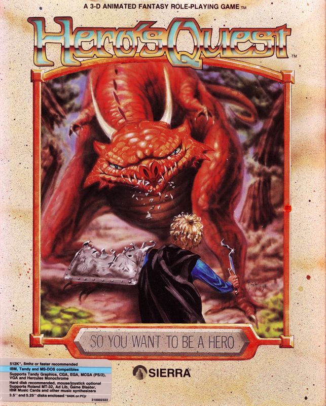 Front Cover for Hero's Quest: So You Want to Be a Hero (DOS)