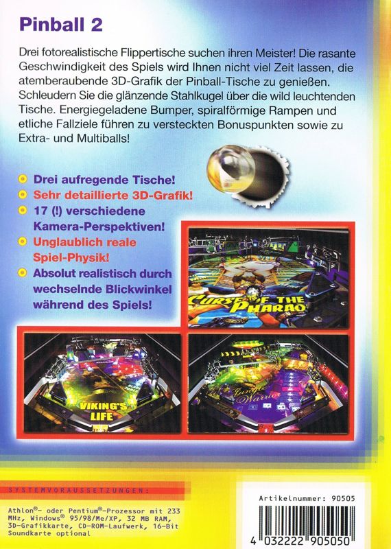 Back Cover for Pinball: Full-Tilt Fun! (Windows) (Budget re-release)
