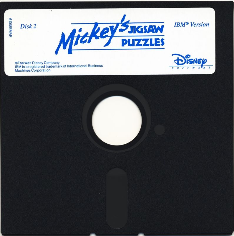 Media for Mickey's Jigsaw Puzzles (DOS): Disk 2
