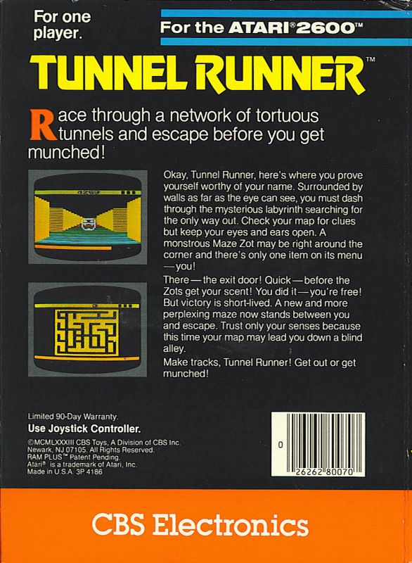 tunnel runner atari 2600