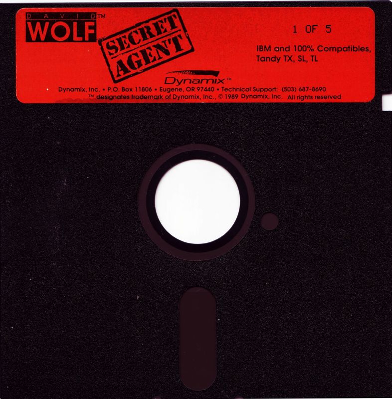 Media for David Wolf: Secret Agent (DOS): 5.25" Disk 1/5