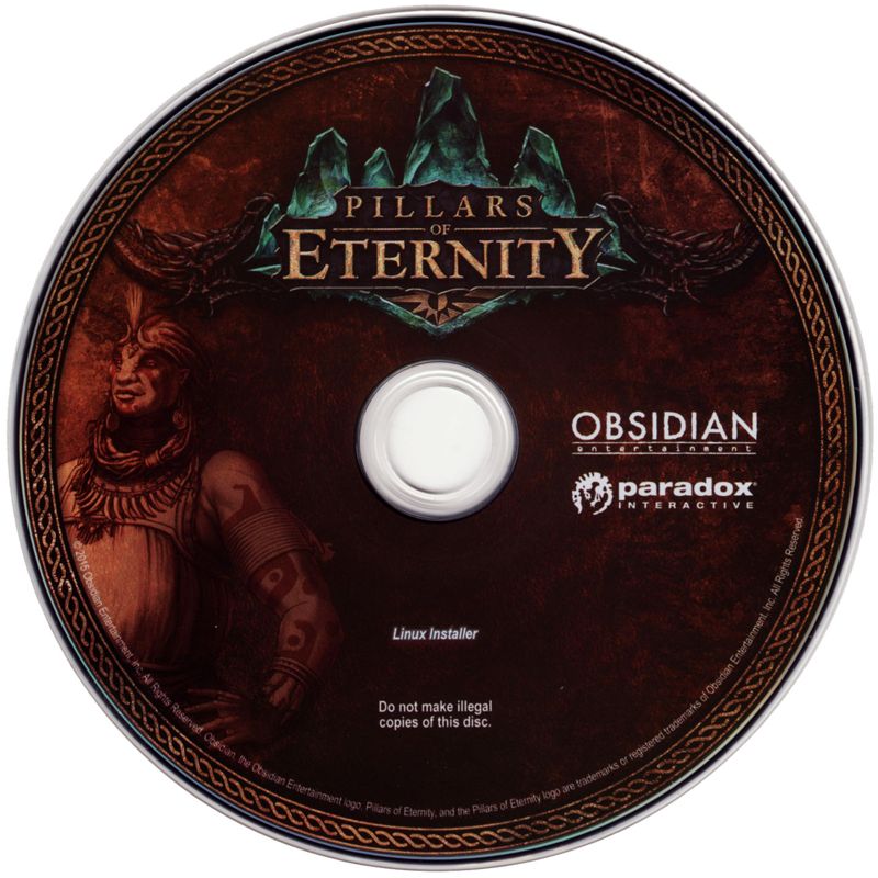 Media for Pillars of Eternity (Collector's Edition) (Linux and Macintosh and Windows) (Kickstarter release (signed)): Game Install Disc (Linux)